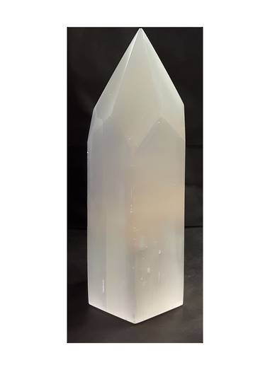 Large Polished Selenite Tower 26cms